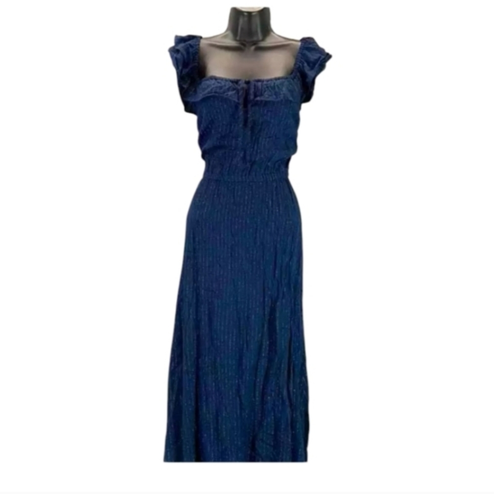 Elegant Blue Women's Dress - Picture 15 of 15